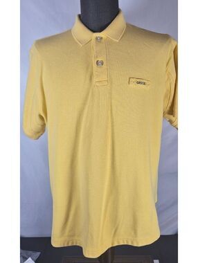 Orvis Large Yellow Cotton Fly Fishing Polo Shirt